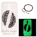 Produktbild Schutzhülle für Lenovo Moto G4 Play, GOCDLJ Ultra Thin TPU Luminous Fluoreszierendes Licht Leuchtende Nacht Hülle Muster Gel Skin Transparent Bumper Rand Cover Tasche Bunte Handyhülle Protective Case Schale schützende Durchsichtig Rückschale Clear Rubber Pattern Fall Handytasche Weiche Ränder Etui + Chinesischer Stil Rote Armbänder für Motorola Moto G4 Play Design Schwarze Feder