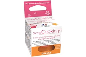 SCRAP COOKING Colorant Alimentaire d'Origine Naturelle Orange 10 g - lot de 3
