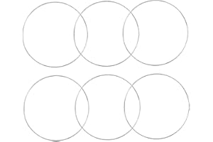 MOUNTTU 6PCS Metal Rings for Crafts, 12 Inch Sturdy Silver Metal Wreath Rings Hoops for Crafts Rust-Resistant Multi-use Wreath for Making Wedding Decor & Wall Hanging Craft