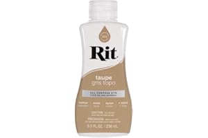 CRAFT COUNTY Rit Dye - Tintura liquida per tessuti, per abbigliamento, decorazioni e artigianato, colore: tortora con fissativo di colore, 226,8 g