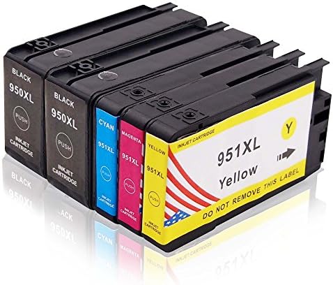 Toner Kingdom 950XL 951XL Ink Cartridge Compatible for HP OfficeJet Pro 8620 8610 8600 8100 8615 8630 251dw 276dw 8630 8640 8625 High Page Yield 2Black 1Cyan 1Magenta 1Yellow (5 packs)