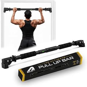 Boldfit Pull Up Bars For Home Workout -Chin Up Bar Gym Accessories for Men Door Way Adjustable Hanging Rod Without Screw, Anti-skid Grip, Strength Training Exercise Bar