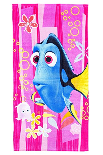 Disney Findet Dory Strandtuch/Badetuch pink, 70 x 140 cm, Original Lizenzware