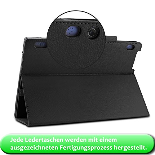 Infiland Lenovo Tab 2 A10-70 / Tab 2 A10-70L / Tab 2 A10-70F / Tab 2 A10-30F / Tab 2 A10-30L / Tab 3 10 Business/ Tab3 10 Plus Hülle Case -Slim Fit Folio PU-lederne dünne Kunstleder Schutzhülle Cover Tasche für Lenovo Tab 2 A10-70 / Tab 2 A10-30 / Tab 3 10 Business/ Tab3 10 Plus 10,1 Zoll Tablet (mit Auto Schlaf / Wach Funktion)(Schwarz) - 5