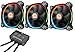 Price comparison product image Thermaltake CL-F043-PL14SW-B Riing 14 Led RGB 256 Colors 140 mm Fan with Switch - Black (Pack of 3)