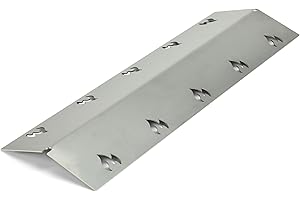 Grillrost.com Das Original Copertura del bruciatore in Acciaio Inossidabile - 375x120mm - Extra Forte 1,5mm - Si Adatta a Molte Griglie