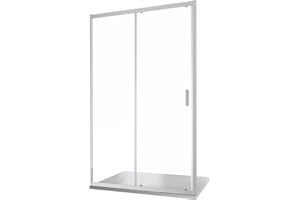 PARAMA Box Doccia Nicchia 100cm Apertura Scorrevole Vetro Temperato 6mm Trasparente Profili Cromati h185cm mod. Tonga