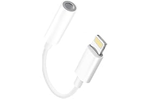 MOSON Lightning to 3.5 mm Headphone Jack Adapter,APPLE MFi Certified iPhone to 3.5mm Audio Aux Jack Adapter Dongle Cable Converter Compatible with iPhone 14 13 12 11 Pro XR XS Max X 8 7 iPad