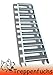Produktbild 11 Stufen Stahltreppe Breite 100cm Geschosshöhe 165-220cm / Robuste Außentreppe / Wangentreppe / Stabile Industrietreppe für den Außenbereich / Inklusive Zubehör