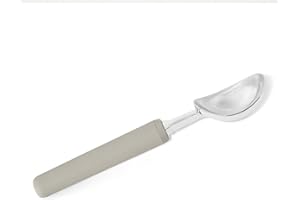 Amazon Basics Ice Cream Scoop, Soft Grip Handle, Dishwasher-Safe Linen Gray