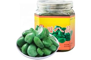 WASAILUO Laba Garlic, Fresh Emerald Green Garlic, sweetened garlic，Sweet and Sour Garlic, Pickled Vegetable, Sugar Garlic,jade garlic，Olive, Pickle Relish Gifts，flavoring (400g/Can,2pcs)