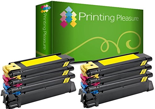 8 (2 FULL SETS) Compatible Kyocera/Mita TK-590 Toner Cartridges for Kyocera/Mita FS-C2626MFP, FS-C5250DN, FS-C2026MFP, FS-C2026MFP +, FS-C2126MFP, FS-C2126MFP +, FS-C2526MFP - Black/Cyan/Magenta/Yellow, High Yield