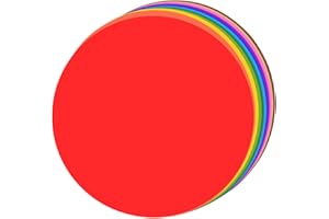 HUIFACAI Große Kreise, 33 cm Durchmesser, bunt, runde Ausschnitte, Ausschnitte für Klassenzimmer-Dekorationen, vielseitige runde Ausschnitte, 20 Stück Papierkreise in verschiedenen Farben, 20 Stück