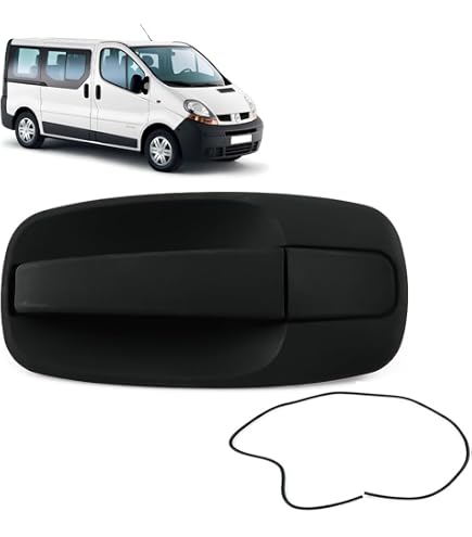 Poignée Hayon Arrière Compatible Vauxhall Vivaro / Trafic / Nissan Primastar 2001-2014 - Noir, Réf. 8200283010