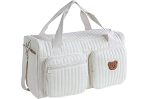 GENERIC Bolsa de pañales para mamá, ligera, acolchada, grande, multifuncional, para viajes, para maternidad y cambio de bebé, para hospital y fin de semana