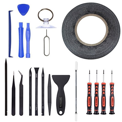 MPTECK   20 en 1 Kit de reparaci  n de herramientas de precisi  n destornillador Herramienta de Desmontaje para tel  fonos m  viles iPhone 6s 6s Plus 6 6 Plus 5 iPad Samsung HTC Sony LG Blackberry iPod Mac
