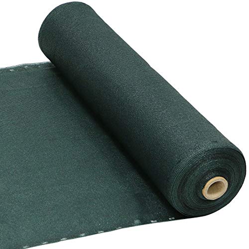 Zill - Red de protección Visual, Color Verde Oscuro, 1,0 x 1,2 x 1,8, 2,0 x 25 mm, 50 m (Alto x Largo), protección contra el Viento