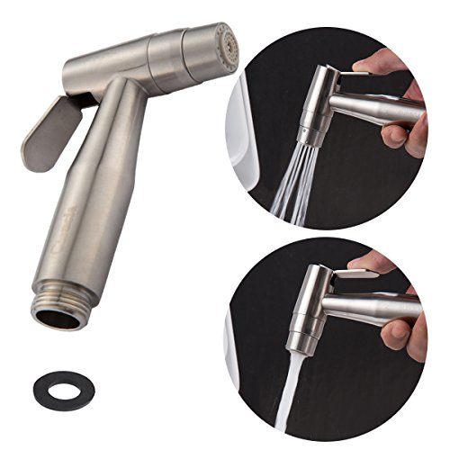 CIENCIA Bidet-Handbrause für Toilette Sprayer Premium Edelstahl Sprüher Shattaf Komplett Bidet Set für WC(WS024A)