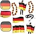 Produktbild WM Deutschland EM Fan Paket 10 Teile Fußball Germany Flagge Magnetschild Spiegel-Bikini ~MP 100