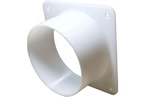 AZITICY Wandflansch Rohrverbinder - Verbinder Verbindungsstück Anschlussflansch Lüftungsrohr für Abluftventilator Rohrlüfter Abluftschlauch (Modell D / 100mm)