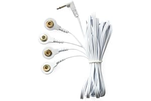 KONMED 1 Paar Tens Elektroden-Kabel Klinke 3,5 mm Snap 3,5 mm Anschluss