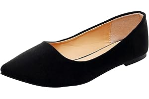 Jamron Donna Punta Ballerine Leggero Piatto Pumps