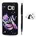 Produktbild Kompatibel für Samsung Galaxy S7 Hülle, TPU Silikon Dünn Schutzhülle mit Kabelschützer Eingabestift, Gemalt Kratzfest Stoßfest Durchsichtig Weich Taschen, Rosa Lippen