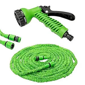15 Meter Water Spray Gun Jet Hose Plastic Hoses Pipe with Spray Gun to Watering Washing Cars Floor Clean, Pet Bath, Easy to Connect