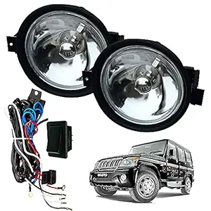 Auto Pearl Car Fog Lamp Lights with Wiring kit and Switch For - Bolero Old