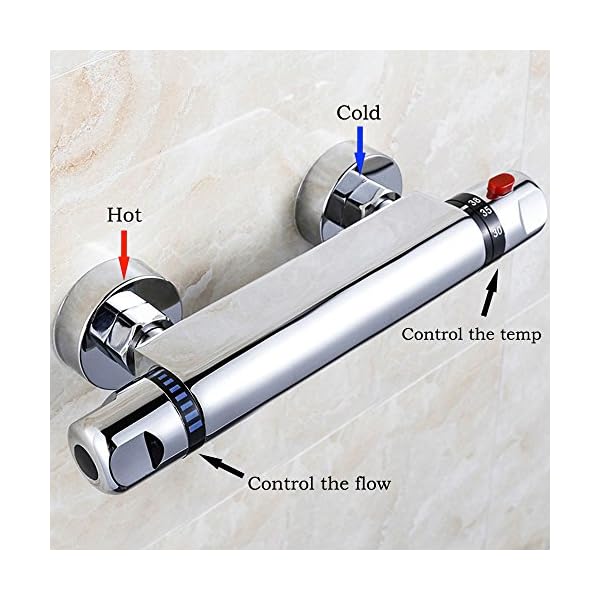 everso Chrome Thermostatic Bar Shower Mixer Valve Anti Scald Tap 10 Years Quality Warranty - Image 4