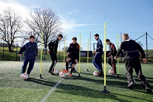 Precision-Fuball-Trainingsausrstung-Junior-Grenze-Stangen-12-Stck