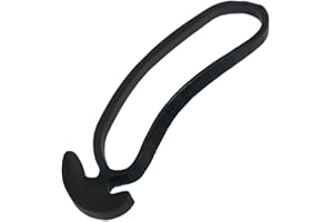 PAMPOLS Caja de 300 Anillos de Goma o Gomas elásticas con Ancla para Sujetar Ramas de Árboles, Tomateras, Pepinos, Cultivos de olivos o frutales y otras plantas | Color negro | 80x4mm