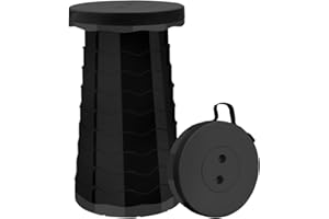 BomnKa Multi-functional Portable Folding Stool for Outdoor Activities, Adjustable Height Heavy-Duty Load Capacity up to 400 lb - Perfect for Camping, Fishing, Hiking, Gardening and Indoor Use