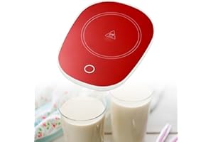 TUKNON Scalda Tazza USB,Scalda Tazza,Scaldatazze da Caffè,Scalda Bevande,Sottobicchiere Elettrico,Ldeale per la Stagione Invernale,per Caffè,Latte,tè,Acqua,Regalo di Natale,Regalo di Capodanno,Rosso