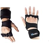 Hykes Gym Gloves - Weight Lifting Hand Grips with Wrist...