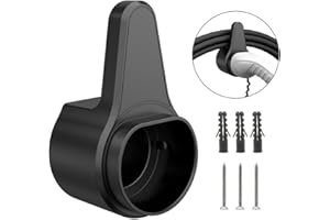 UYUYong EV Support de Chargeur Véhicule Electrique Type 2 Durable ABS Auto Organisateur de Câble de Charge Type 2 Mural - Noir