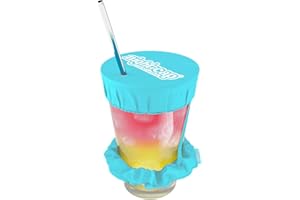 NightCap - Original Drink Cover Scrunchie, As Seen on Shark Tank - Anti-Spike Drink Protector for Women - Reusable Drink Cover Scrunchie - Fits Most Cups & Glasses, Washable - Blue