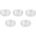 5 Pcs Plastic Petri Dish, Sterile Bacterial Culture Dish, Laboratory Plant Cell Tissue Petri Dish Accessories for Lab Supplies, School Science Equipment (Plastic-60mm-5Pcs)