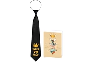 Toctax Personalizzato Cravatta con Biglietto di Auguri Compleanno Regali 18/30/40/50/60/70/80 Anni Uomo Donna Idee Regalo Uomo Compleanno