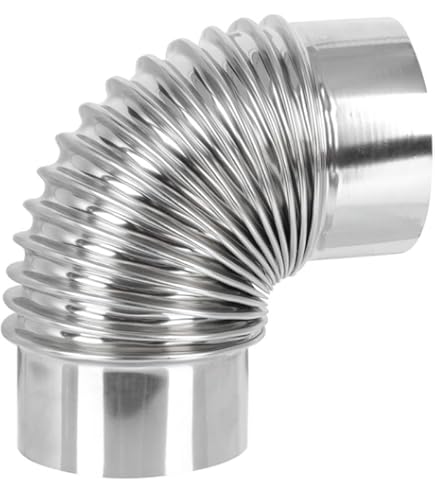 RANRAO Stainless Steel Flue Connector, Liner Reducer/Tubing Connector Chimney Adaptor Stove Pipe For Connecting Conversion Flue Pipe, Fireplace Flue