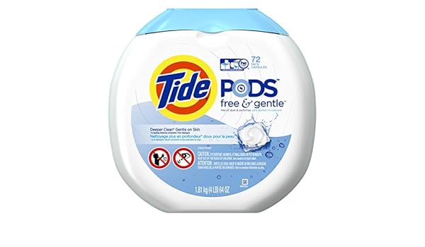 Tide Pods Free Gentle Laundry Detergent Pacs 72 Count By Tide Amazon Co Uk Kitchen Home
