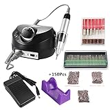 KKmoon 30000r Pédicure Machine Professionnel Electrique Ponceuse à Ongle Manucure, Kit de Polissage des Ongles, Manucure Machine Ongles Électrique Pédicure Nail Art Outil pour Salon/Cadeaux JMD-202