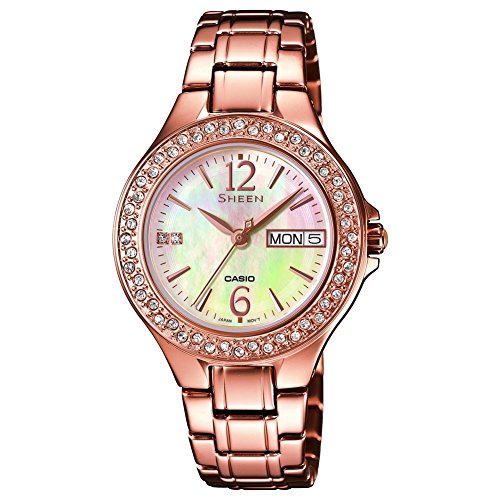 Casio Sheen - Reloj de Pulsera analógico para Mujer Cuarzo Acero Inoxidable She de 4800pg de 9auer