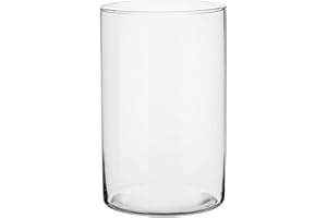 ‎TREND FOR HOME TREND FOR HOME Blumenvase Gross 21.5 cm Glasvase Gross Zylinder Vase Tulpen Vase Groß Deko Vase Hoch Glaszylinder mit Boden Große Vase Kerzengläser Glasvasen Klarglas Rund | Ø 13.5 cm | Fleur