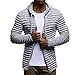 Produktbild Sannysis Herren Slim Fit Pullover Langarm Mantel Herbst Winter Solid Knit Streifen Jacke Langarm Outwear Bluse Sweater Coat