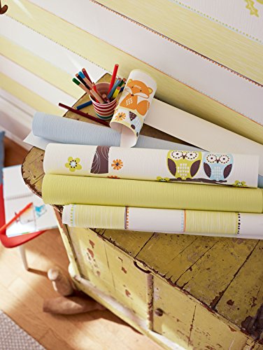 Esprit Home Bordüre Forest Strukturprofil auf Papier 5,00 m x 0,13 m blau orange weiß Made in Germany 941131 94113-1 - 4