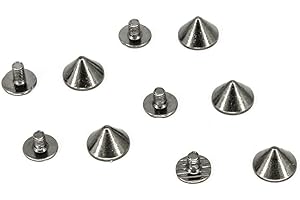 50 X Punk Spike Cône à vis Clous Rivets en 9,5 mm x 6 mm par Trimming Shop