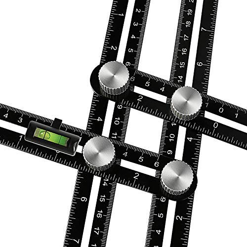 Angle Izer Modèle Outil, Ancees Règle Multi Angle Aluminium Règle de Mesure Multi Template Tool pour Bricolage, Établis, Constructeurs, Artisans
