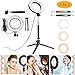 Price comparison product image LED Ring Light, bluesees Beauty Fill Light Photography 3 Light Modes 1/4 Thread With Stand 5500K Dimmable SMD With Stand for YouTube Video, Selfie, Makeup, Live Stream, Vlog, Phone Video Shooting