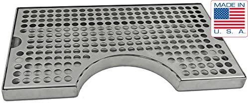 Draft Warehouse Stainless Steel Drip Tray with Cut Out, 12-Inch by 7-Inch